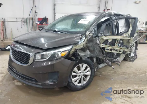 2016 Kia Sedona Lx из США, поврежденный, VIN KNDMB5C19G6111022
